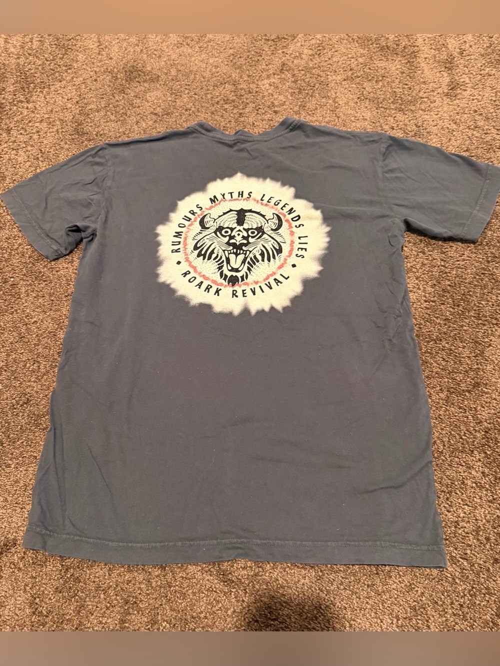 Roark Blue Short-Sleeve Graphic Tee with Tiger Emblem
